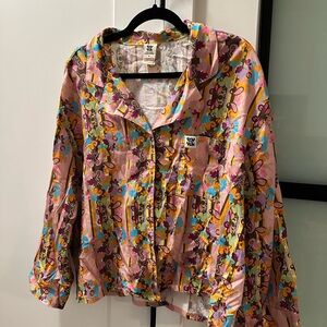 Lucy & Yak Cotton Pyjamas Set in Saffy Print - Saffy / M (UK 12-14)